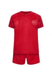 Fotbalové Dres Dánsko Dětské Domácí Oblečení MS 2022 Krátký Rukáv (+ trenýrky)